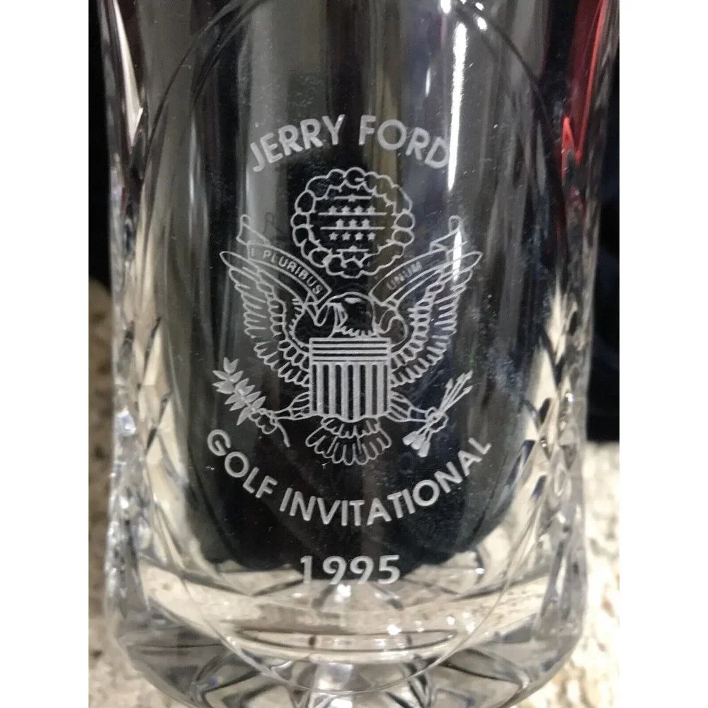 Jerry‎ Ford Golf Invitational Crystal Cup Mug Vail Colorado Eagle President 1995